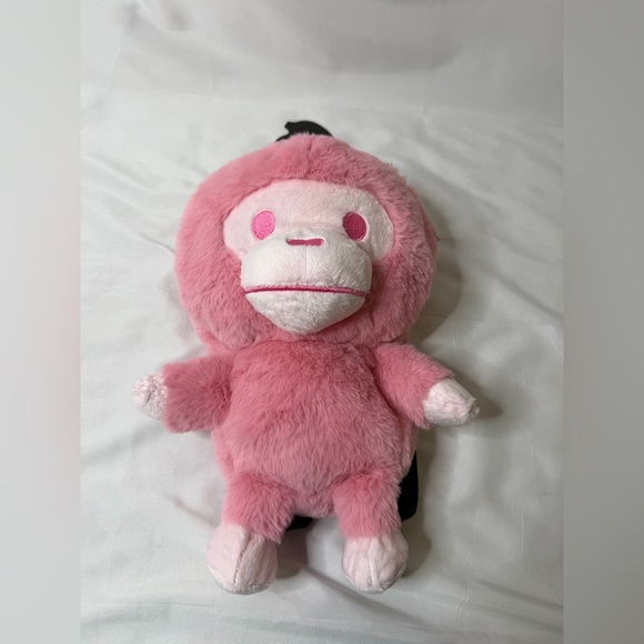 Bape Other - BAPE Baby Milo Pink Plush Monkey Bag